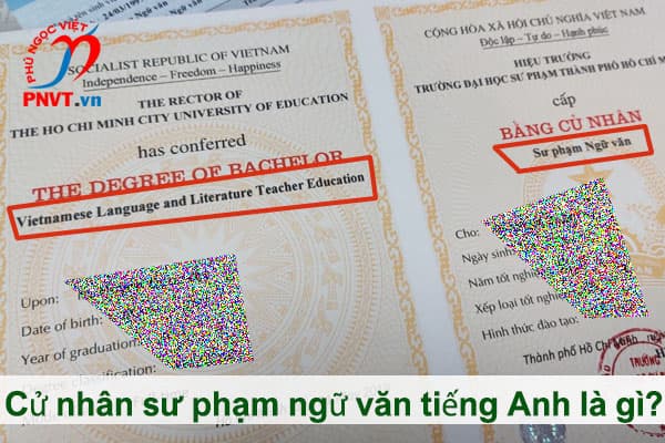 Cử nhân sư phạm ngữ văn tiếng Anh là gì